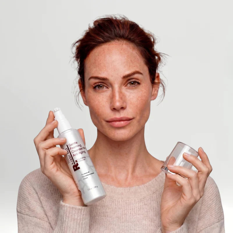 Rajani MD Gentle Foaming Cleanser for Anti-Aging, a gentle daily facial cleanser that removes impurities while supporting the skin's moisture barrier.