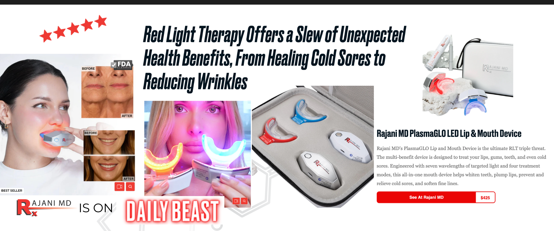 As Seen in The Daily Beast: Best Red Light Therapy Devices
