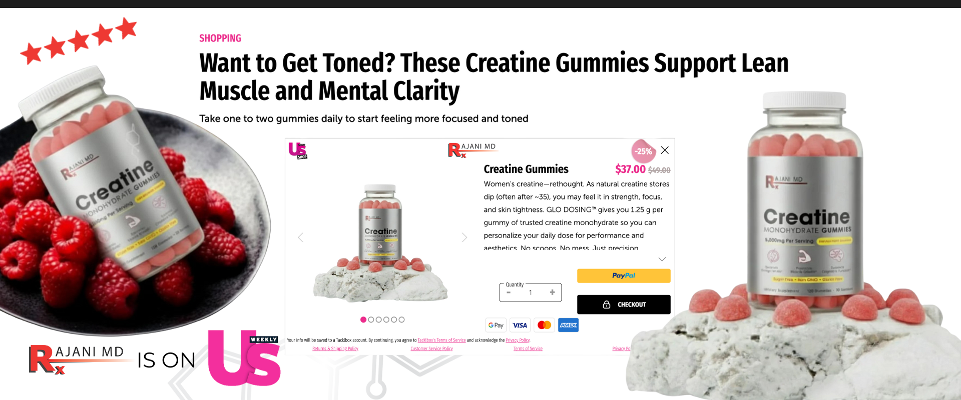 As Seen in Us Weekly: RajaniMD Creatine Gummies