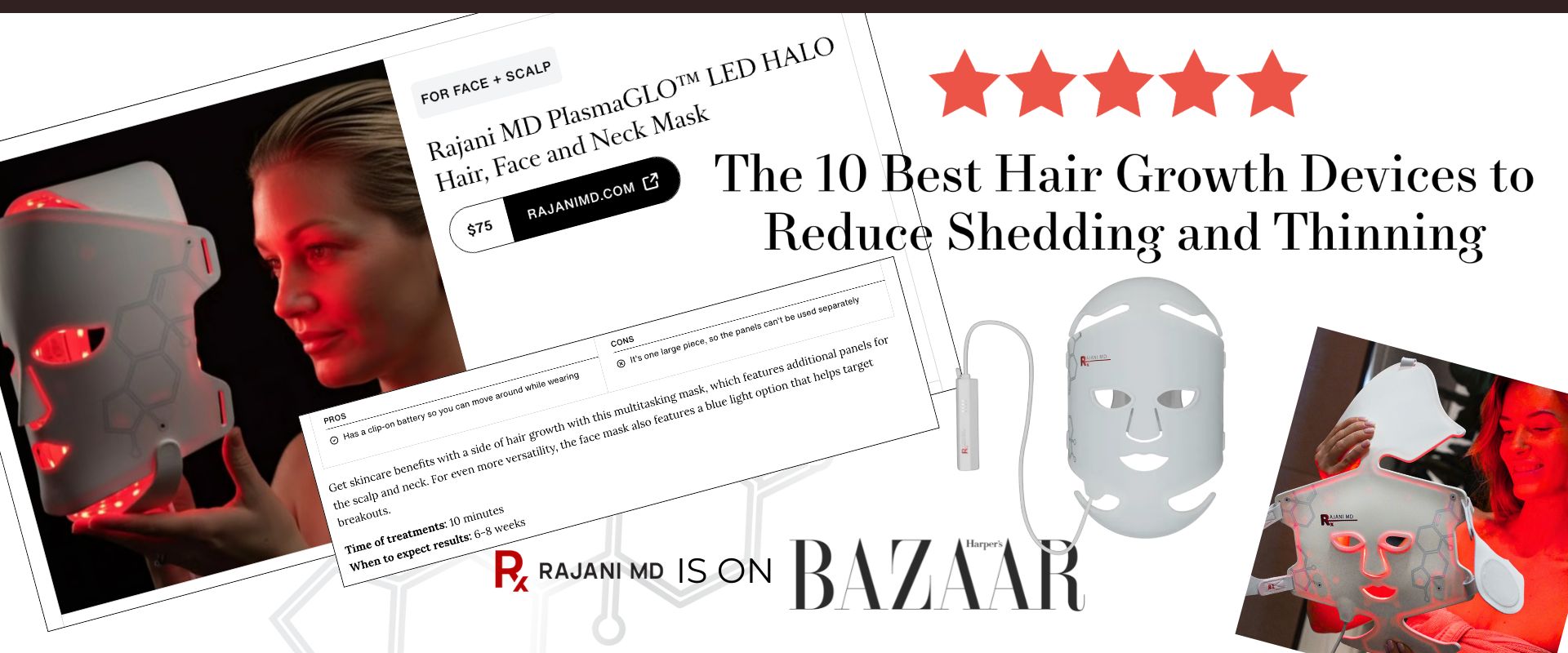 As Seen in Harper's BAZAAR: The 10 Best Hair Growth Devices to Reduce Shedding and Thinning