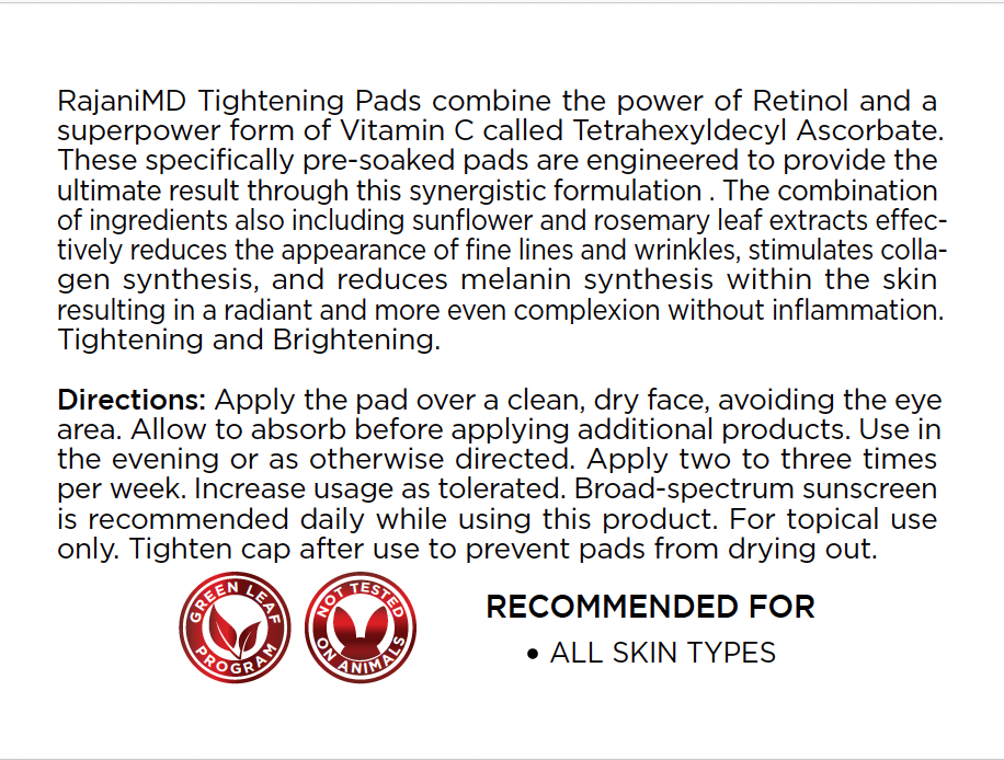 Retinol Tightening Pads .25%