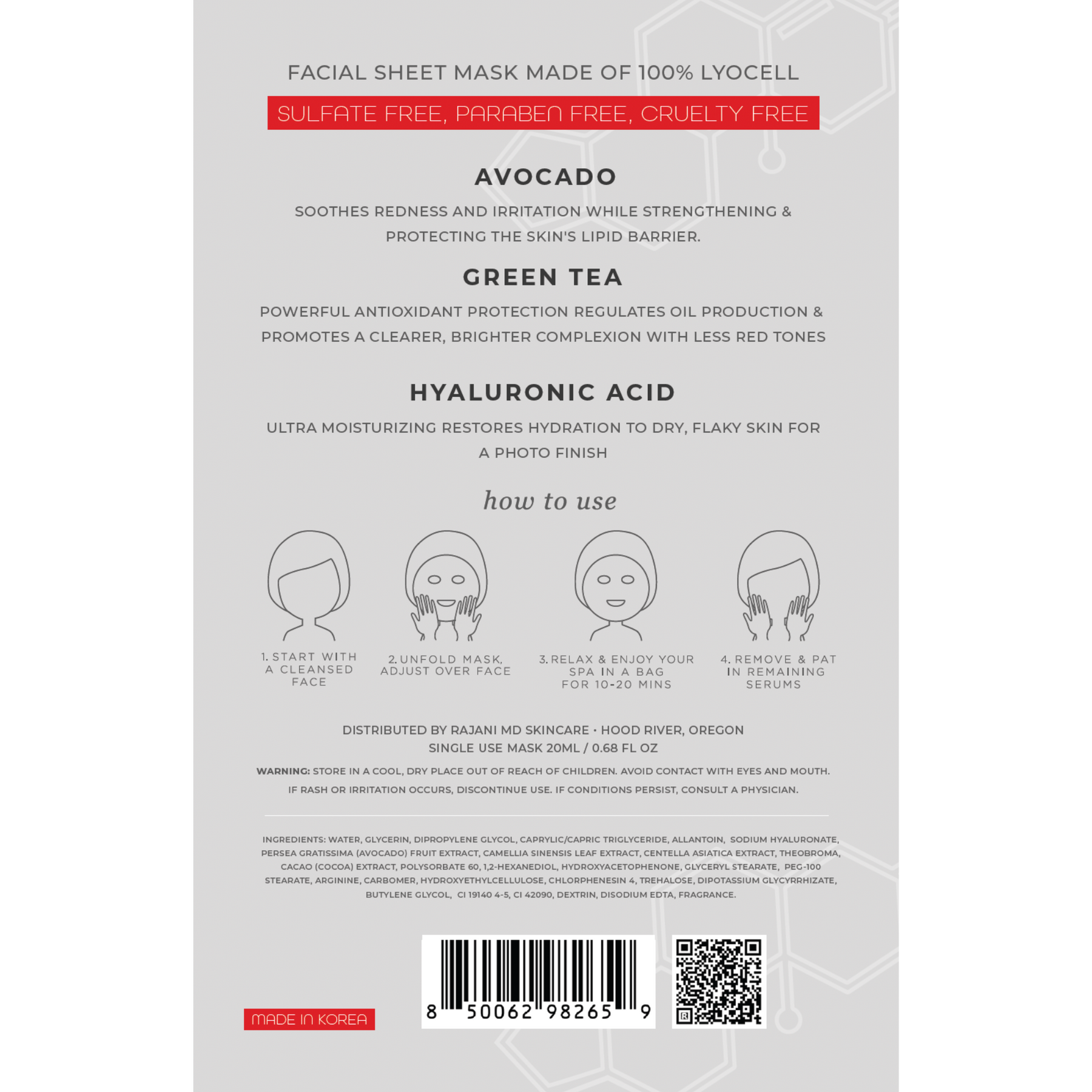 Hydrafil Lipid Boost Korean Sheet Mask