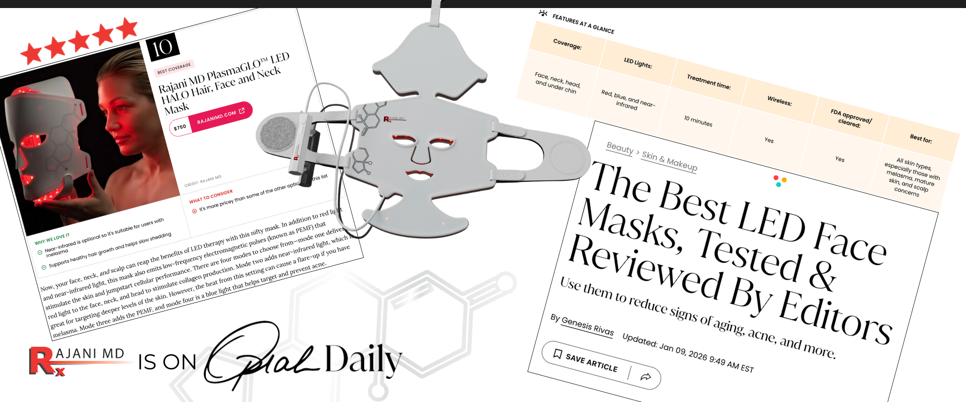 As Seen in Oprah Daily: Best LED Face Masks