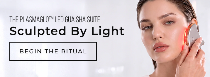 The PlasmaGLO LED Gua Sha Suite. Sculpted by light. Begin the ritual