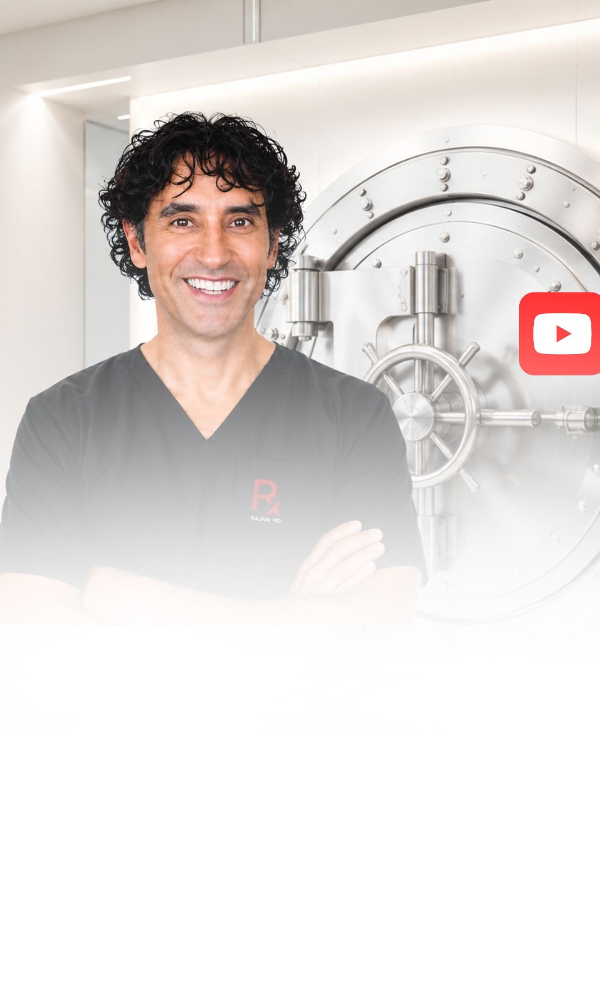 Dr. Rajani in front of the Rajani MD vault
