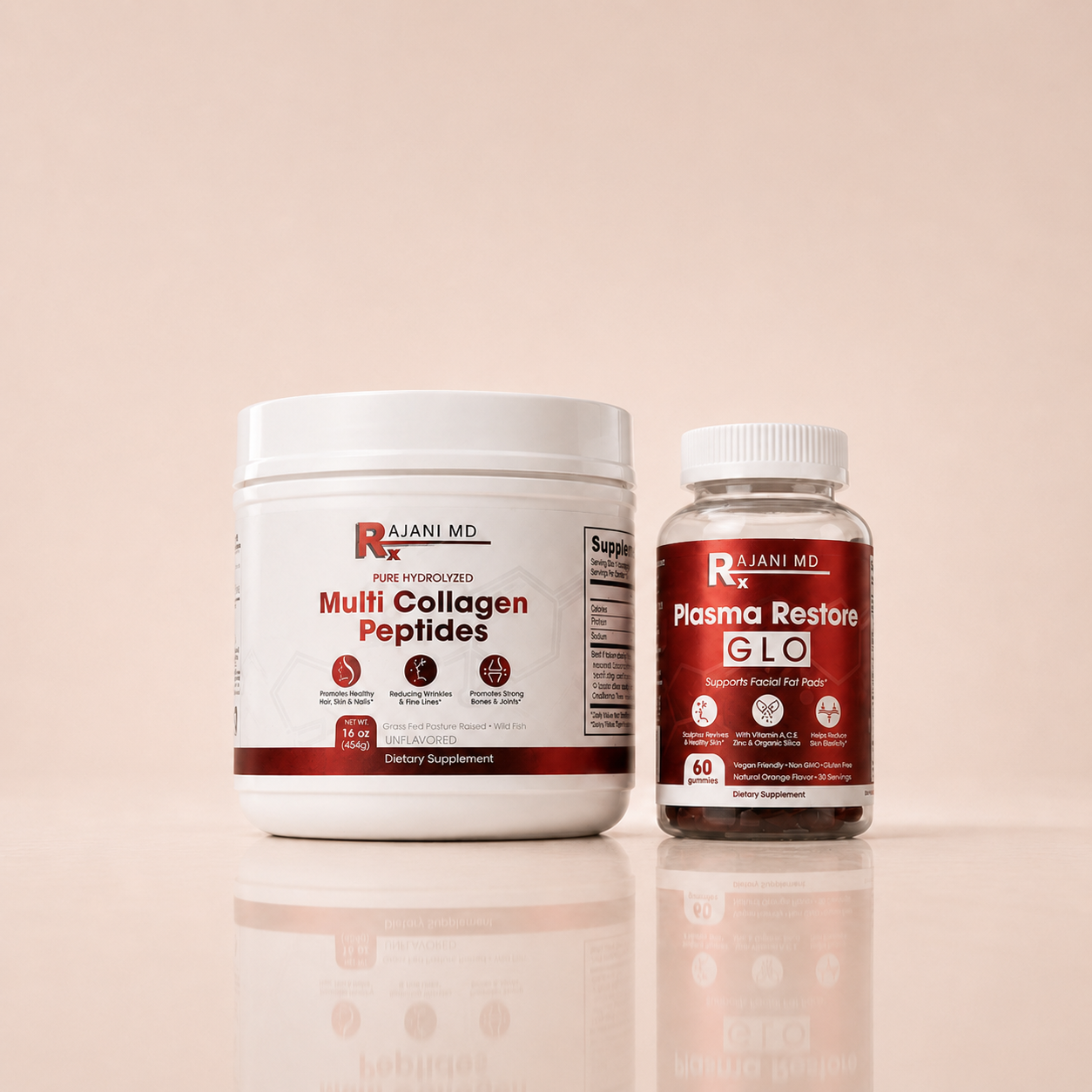 Multi Collagen Peptides Powder + Plasma Restore GLO Gummies