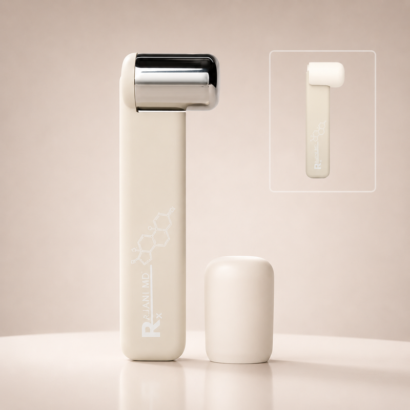 RajaniMD CryoGLO Roller designed to cool, depuff, soothe skin, reduce the appearance of puffiness, and enhance your skincare routine.