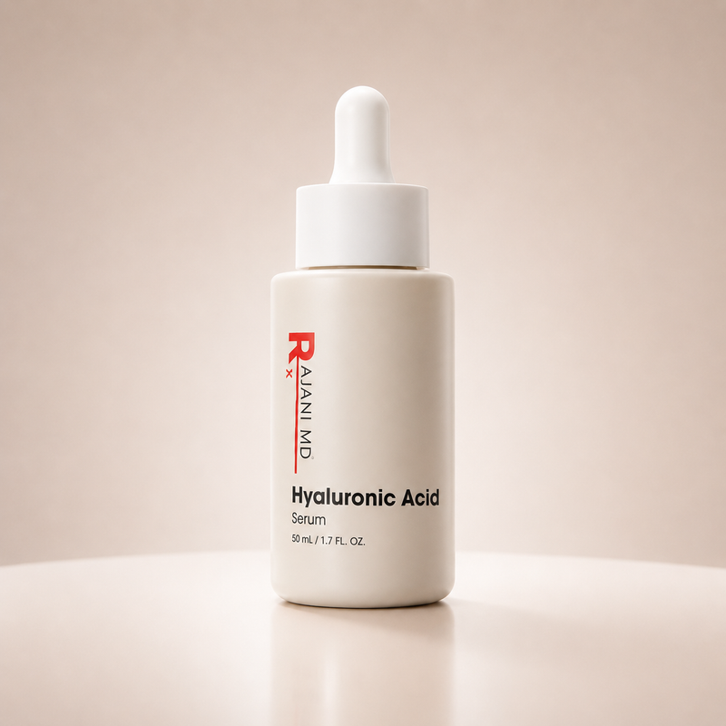 RajaniMD Hyaluronic Acid Serum for deep hydration, plumping skin, and improving moisture retention.