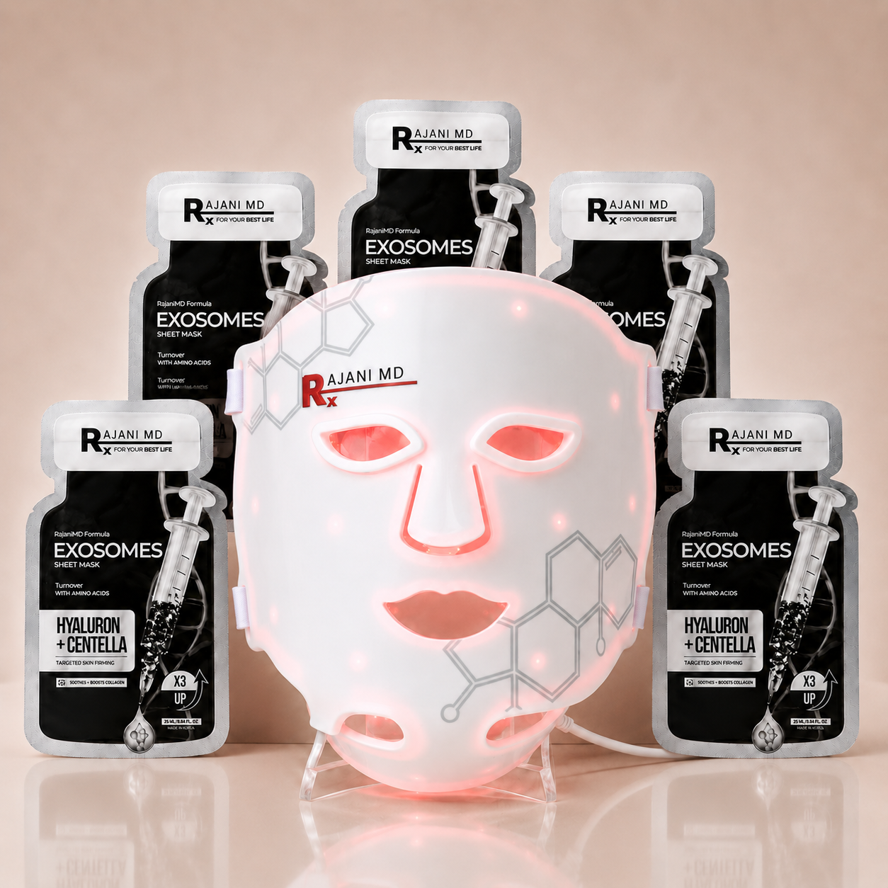 PlasmaGLO Exosomes Sheet Mask Neck Suite